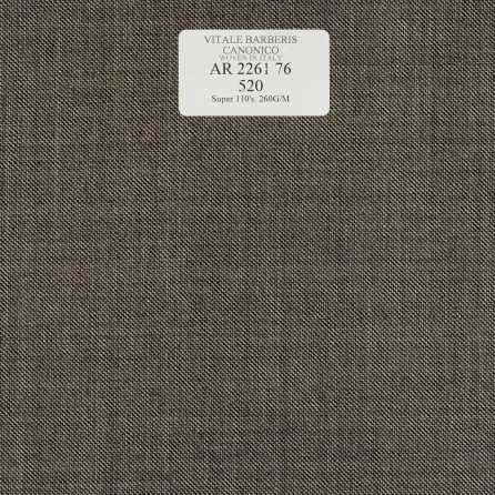 AR 2261 76 CANONICO - 100% Wool - Xám Trơn
